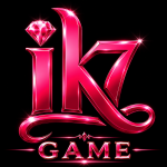 IK7 Game logo with pink neon design