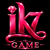 IK7 Game logo with pink neon design